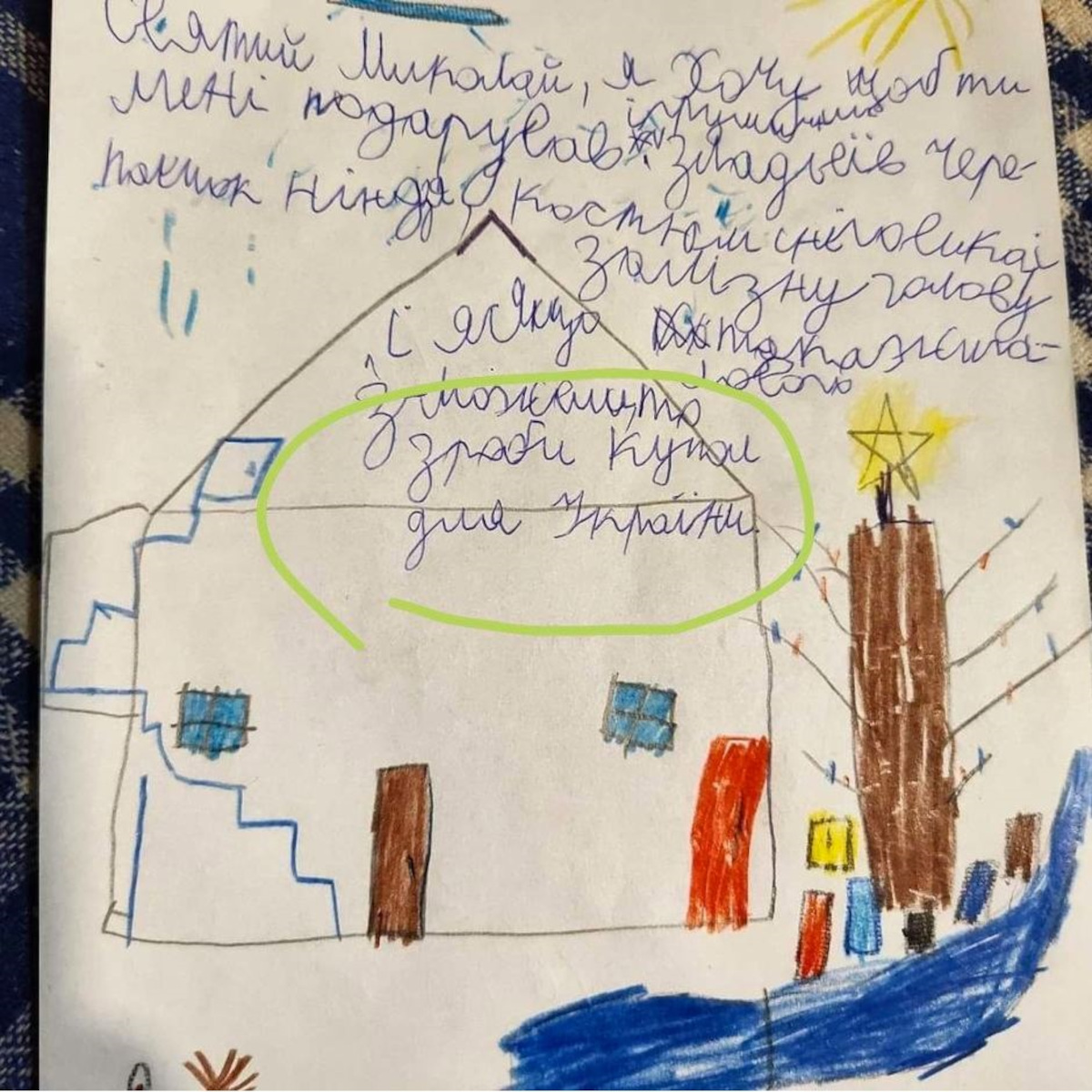 Photo: Maryna Zaretska, écrit par le fils de Maryna - Bohdan 8 ans
