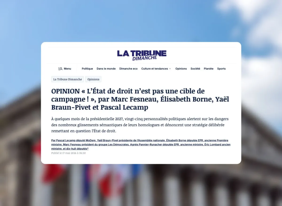 Tribune : « L’État de droit n’est pas une cible de campagne ! », par ...